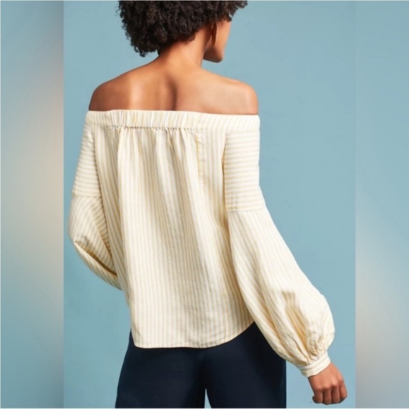 Anthroplogie Maeve Off The Shoulder White Top (Size 0) - Picture 7 of 7